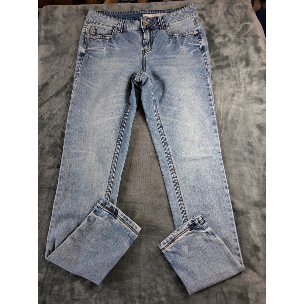 DKNY Jeans‎ Womens Size 6 Light Wash Skinny Denim Blue Zipper Back Pocket Pants